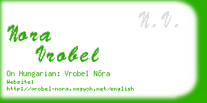 nora vrobel business card